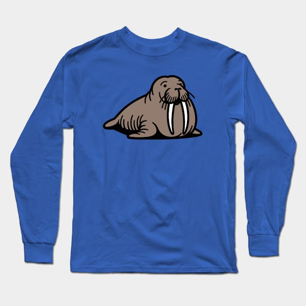 Walrus Long Sleeve T-Shirt by KayBee Gift Shop